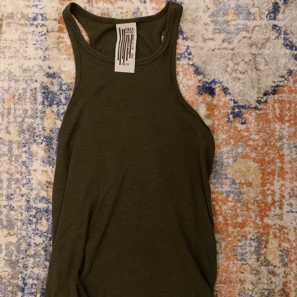 Army Green Free People Tank